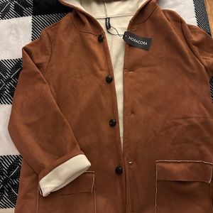 Fleece lined coat